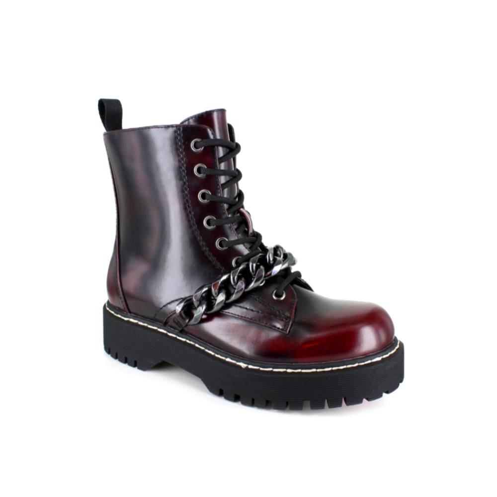 PORTLAND by Portland Boot Company Women's Chain Lace Up Boots